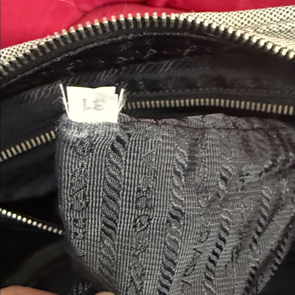 Prada Grey Mini Canvas Tote with Black Trim - Picture 9 of 13